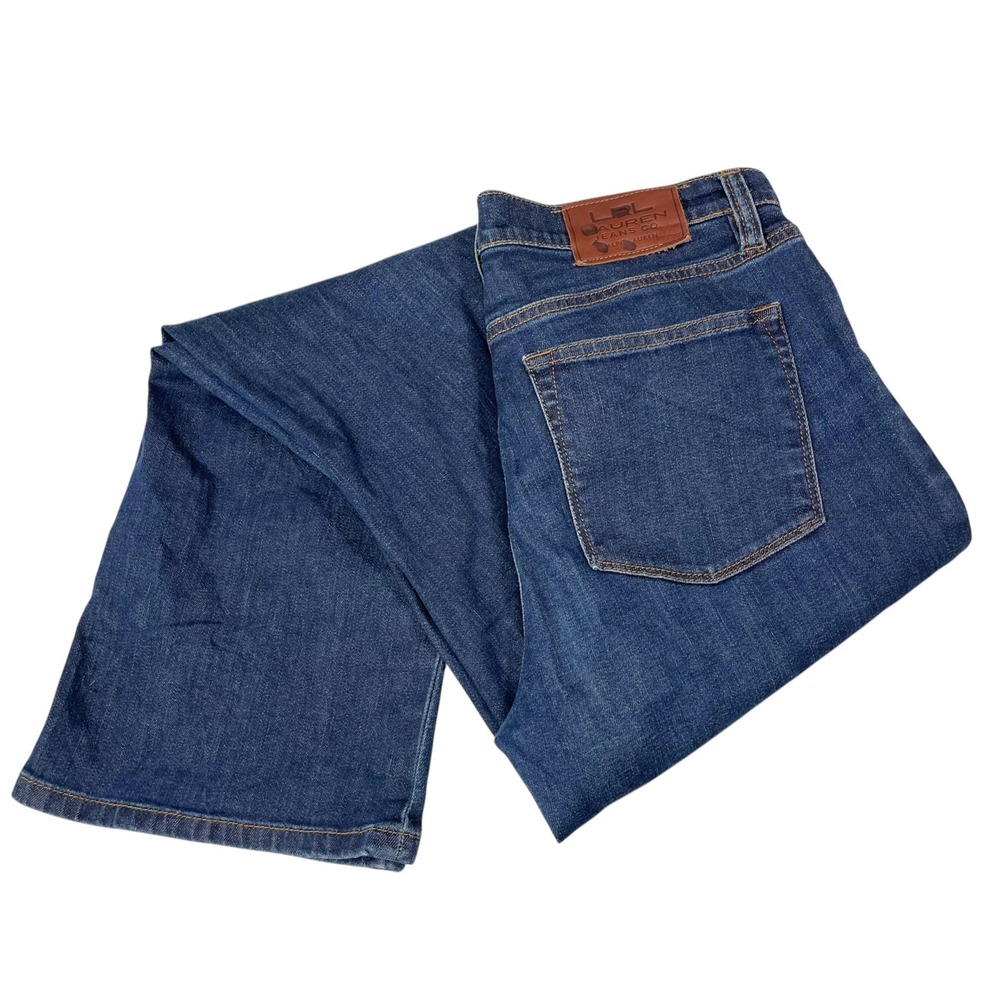 LRL Ralph Lauren 8 Blue‎ Bootcut Jeans Dark Wash Classic Preppy Americana